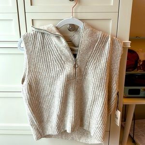 Quarter zip sweater vest